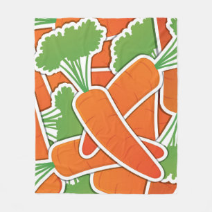 Funky carrot fleece blanket