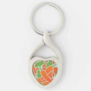 Funky carrot key ring
