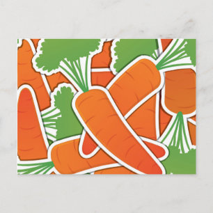 Funky carrot postcard