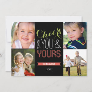 Funky Cheers Holiday Photo Cards