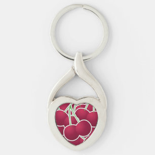 Funky cherry key ring
