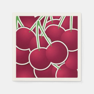 Funky cherry napkin
