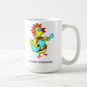 Funky chicken coffee mug