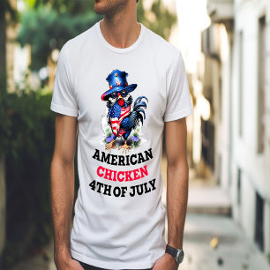 Funky Chicken in Stylish Hat T-Shirt