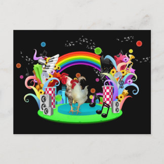 Funky Chicken Party Postcard