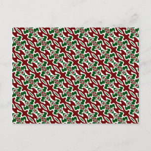 Funky Christmas Pattern 2 Postcard