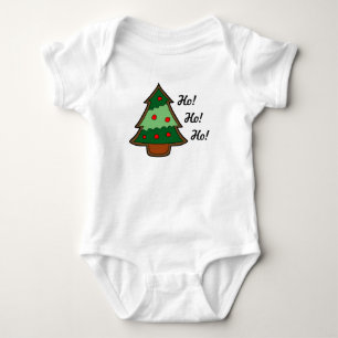 Funky Christmas Tree Ho Ho Ho Baby Bodysuit