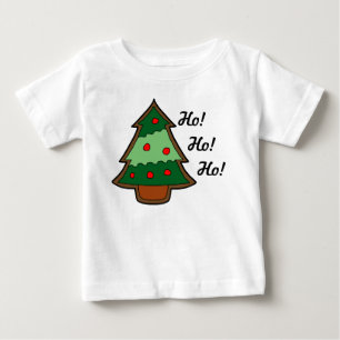 Funky Christmas Tree Ho Ho Ho Baby T-Shirt