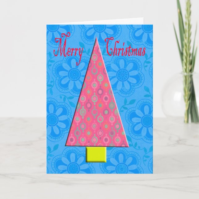 Funky Christmas Tree Holiday Card (Front)