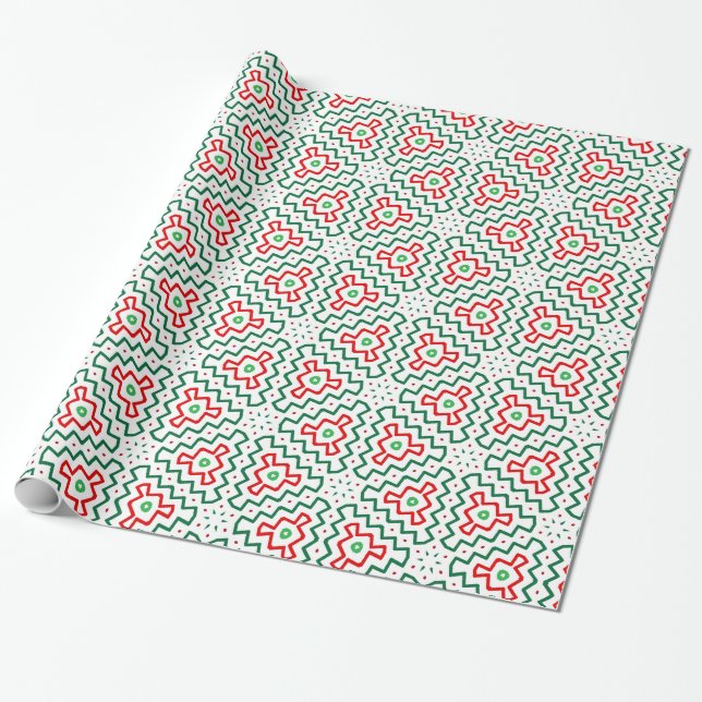 Funky Christmas Wrapping Paper (Unrolled)