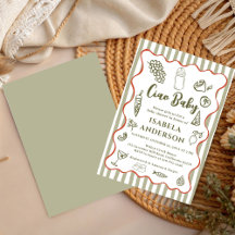 Funky Ciao Baby Hand Drawn Italian Baby Shower