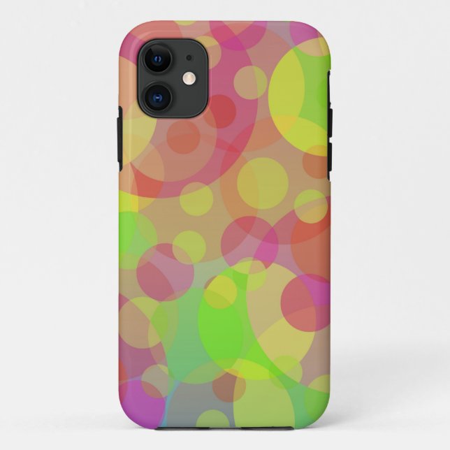 Funky Circles Abstract Modern Art Case-Mate iPhone Case (Back)