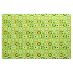 Funky Circles Green Fabric