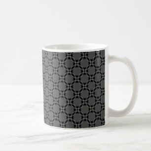 Funky Circles Mug, Dark Grey Coffee Mug