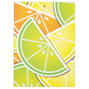 Funky citrus wedges clipboard