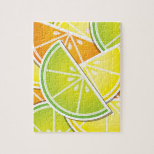 Funky citrus wedges jigsaw puzzle