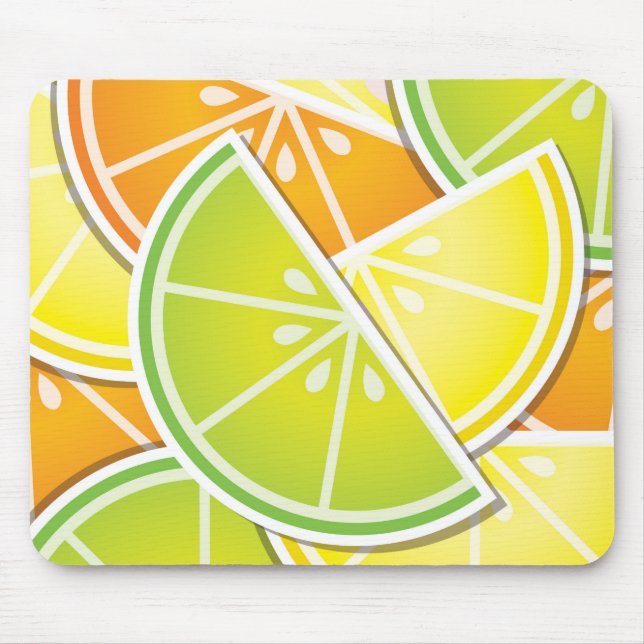 Funky citrus wedges mouse mat (Front)