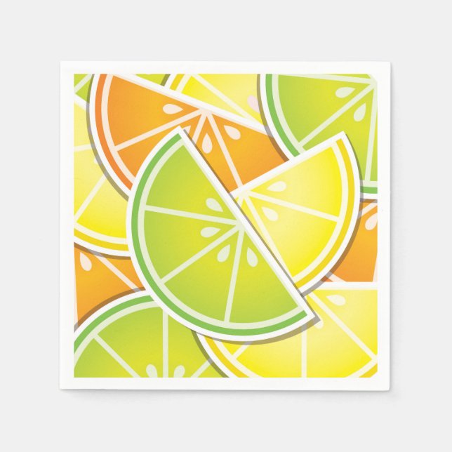 Funky citrus wedges napkin (Front)
