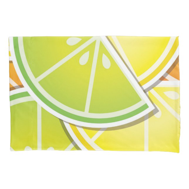 Funky citrus wedges pillowcase (Front)