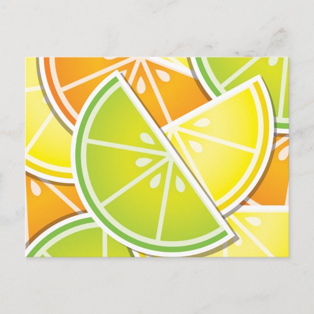 Funky citrus wedges postcard (Front)
