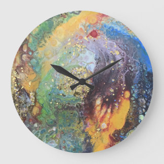 Funky clock . Original art work .