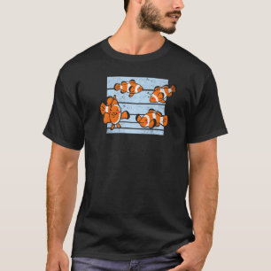 Funky clown fish aquarium fish sea design rainbow T-Shirt
