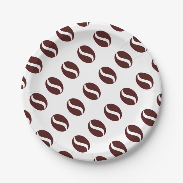 Funky Coffee Bean Paper Plate (Front)