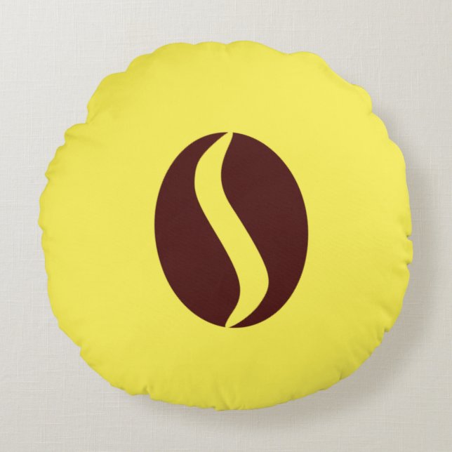 Funky Coffee Bean Round Cushion (Front)