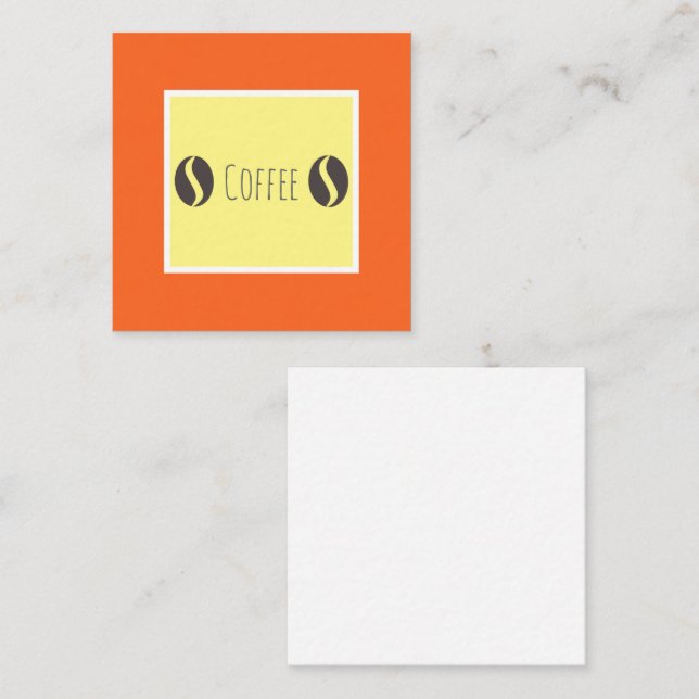 Funky Coffee Beans Minimalism Enclosure Card (Front/Back)