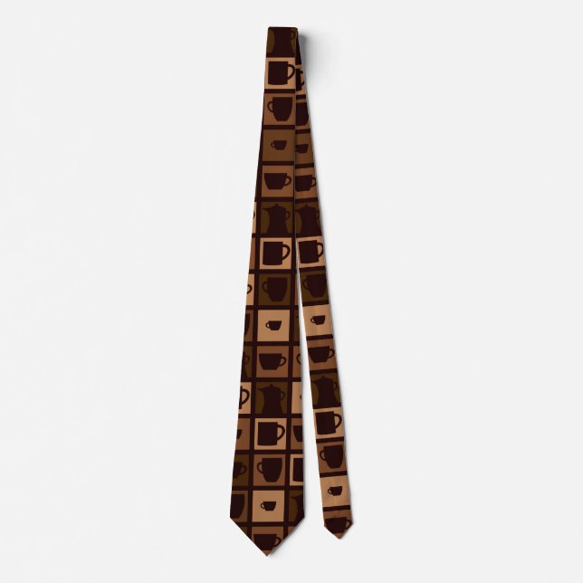 Funky coffee mosaic tie (Front)