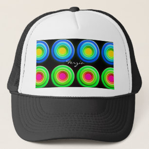 Funky Colorful 3D Circles Trucker Hat