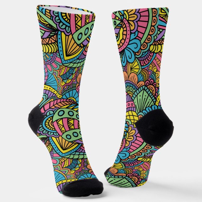 Funky  Colour Abstracts  Socks (Angled)