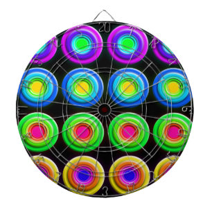 Funky Colourful 3D Circles Dartboard