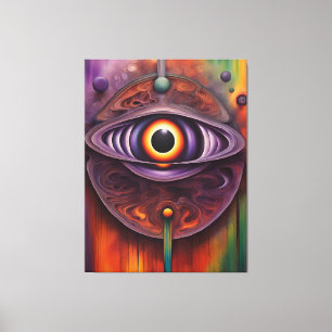 Funky Colourful Abstract Eye Canvas Print