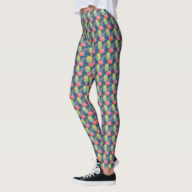 Funky Colourful Abstract Leggings (Left)