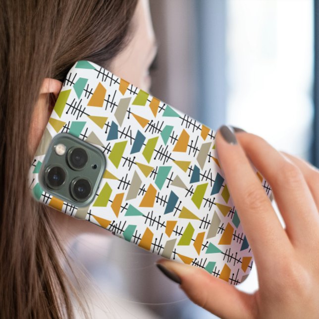 Funky Colourful Abstract Shapes Retro Mid Century Case-Mate iPhone Case (Creator Uploaded)