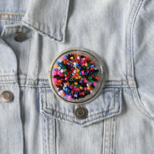 FUNKY COLOURFUL BEAD BADGE