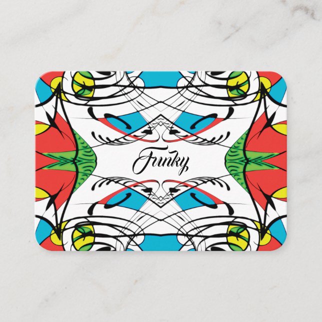 FUNKY Colourful Business Card (Front)