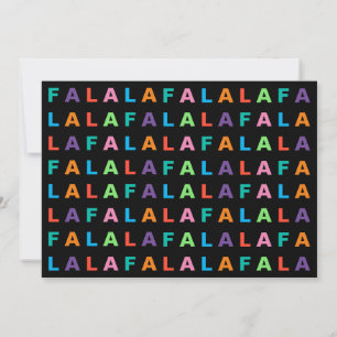 Funky Colourful Fun FA LA LA Greeting Holiday Card