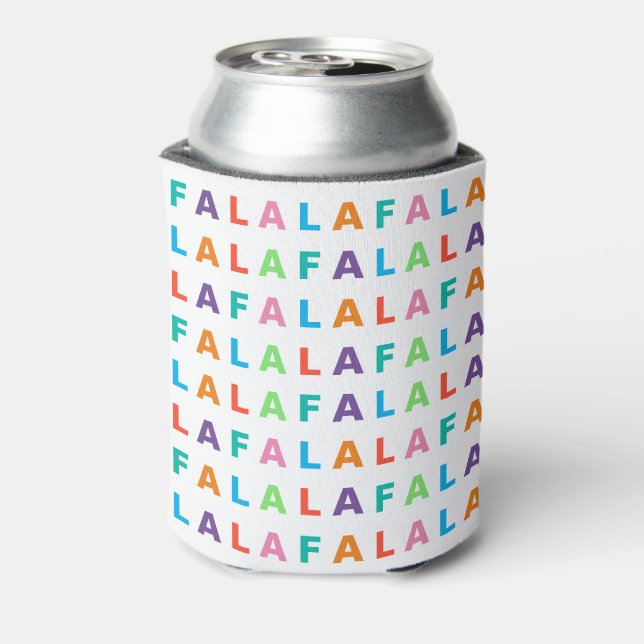 Funky Colourful Fun FA LA LA Holiday Season Can Cooler (Can Back)