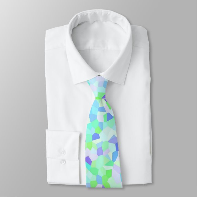 Funky Colourful Groovy Boho Quirky Sprinkle Mosaic Tie (Tied)