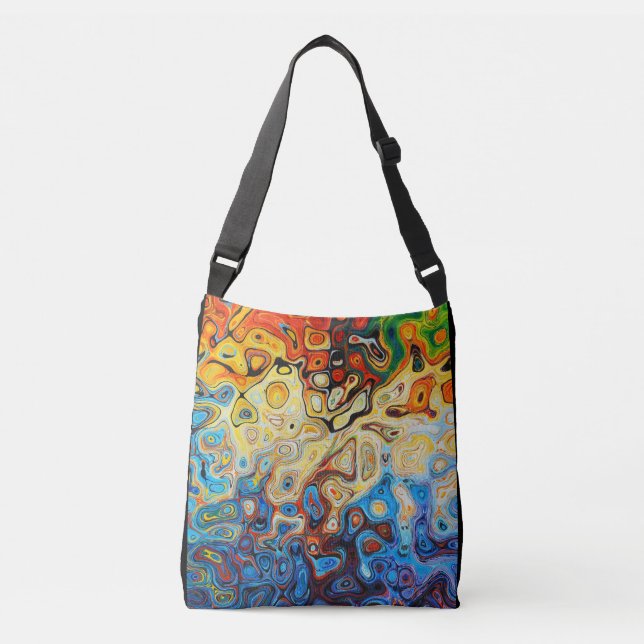Funky Colourful Modern Abstract Painting Art Bag (Front)