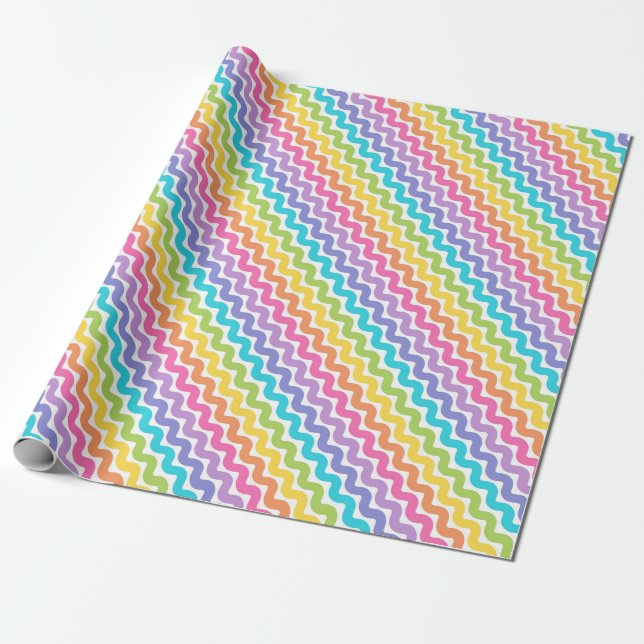 Funky Colourful Pattern Wrapping Paper (Unrolled)