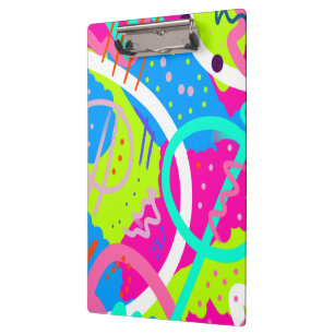 Funky Colourful Pop Art Clipboard
