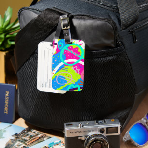 Funky Colourful Pop Art  Luggage Tag