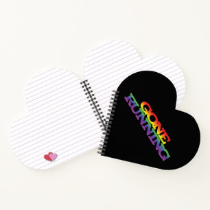 Funky Colourful Rainbow Effect Gone Running Text Notebook