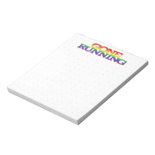 Funky Colourful Rainbow Gone Running Dotted Sheets Notepad