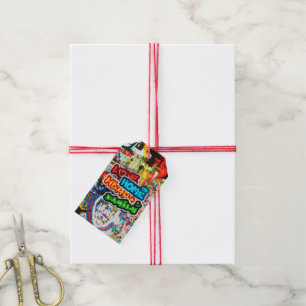 Funky Colourful Streetart Graffiti Love Home Heart Gift Tags