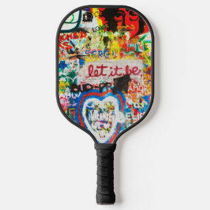 Funky Colourful Streetart Graffiti Love Home Heart Pickleball Paddle