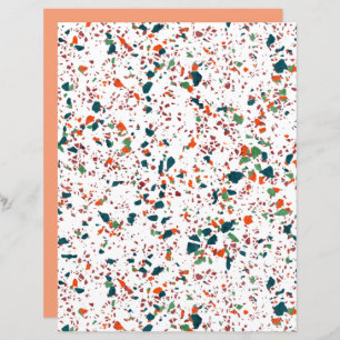 Funky Colourful Terrazzo Art Scrapbook Paper